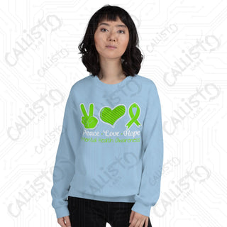 Women's Peace Love Hope Mental Health Awareness Sweatshirt