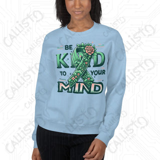 Women’s Be Kind to Your Mind Sweatshirt - Light Blue / S