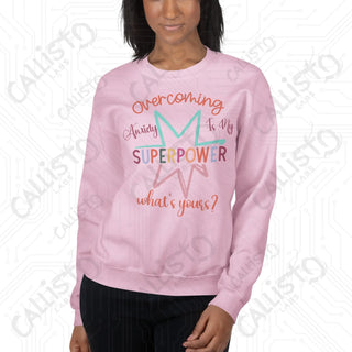 Women's Overcoming Anxiety Superpower Mental Health Sweatshirt