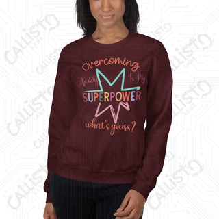 Women's Overcoming Anxiety Superpower Mental Health Sweatshirt