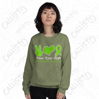 Women's Peace Love Hope Mental Health Awareness Sweatshirt