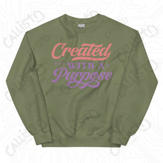 Women’s Created with a Purpose Crewneck Sweatshirt - Military Green / S