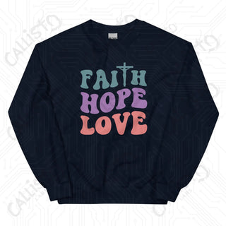 Women’s Faith Hope Love Sweatshirt - Navy / S