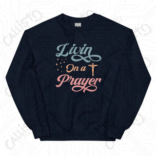 Women’s Livin on a Prayer Sweatshirt - Navy / S