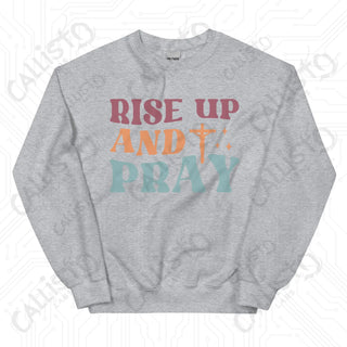 Women’s Rise Up and Pray Sweatshirt - Sport Grey / S