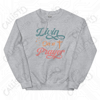 Women’s Livin on a Prayer Sweatshirt - Sport Grey / S