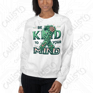 Women’s Be Kind to Your Mind Sweatshirt - White / S