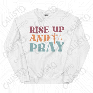 Women’s Rise Up and Pray Sweatshirt - White / S