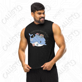 Men’s Everything Whale Be Okay Muscle Shirt - Black / S