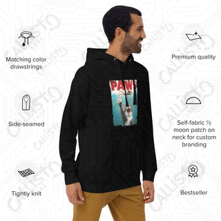 Men’s Funny Paws Cat Shark Movie Fan Hoodie