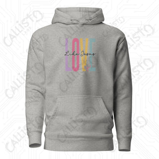 Women’s Love Like Jesus Hoodie - Carbon Grey / S