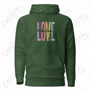 Women’s Love Like Jesus Hoodie - Forest Green / S