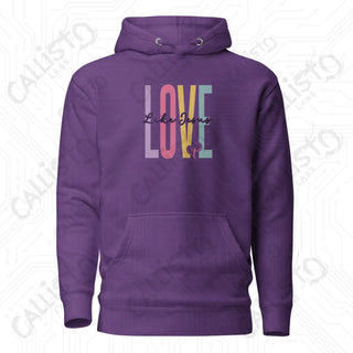 Women’s Love Like Jesus Hoodie - Purple / S