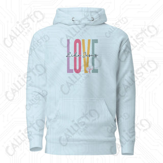 Women’s Love Like Jesus Hoodie - Sky Blue / S