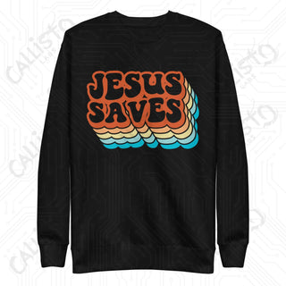 Men’s Jesus Saves Premium Sweatshirt - Black / S