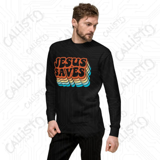 Men’s Jesus Saves Premium Sweatshirt