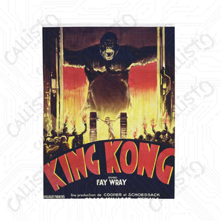 Vintage King Kong Velveteen Plush Blanket - Cozy and Nostalgic Home Décor Accent - 30’ × 40’