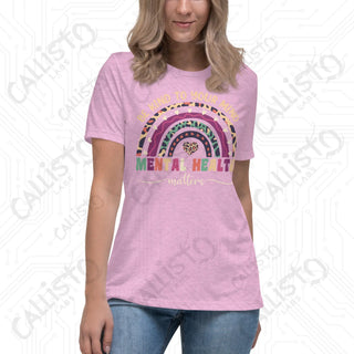 Women’s Be Kind to Your Mind Mental Health Relaxed T-Shirt - Heather Prism Lilac / S