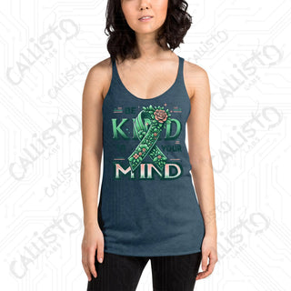 Women’s Be Kind to Your Mind Racerback Tank - Indigo / XS