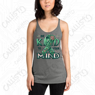 Women’s Be Kind to Your Mind Racerback Tank - Premium Heather / XS