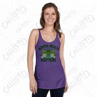 Women’s Be Kind to Your Mind Racerback Tank - Purple Rush / XS