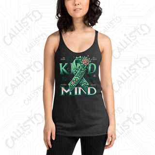 Women’s Be Kind to Your Mind Racerback Tank - Vintage Black / XS