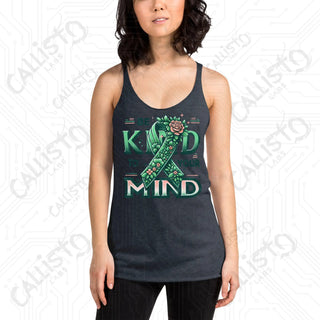 Women’s Be Kind to Your Mind Racerback Tank - Vintage Navy / XS