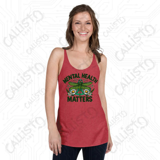 Women’s Be Kind to Your Mind Racerback Tank - Vintage Red / XS