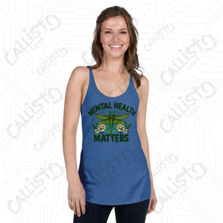 Women’s Be Kind to Your Mind Racerback Tank - Vintage Royal / XS