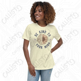 Women’s Be Kind to Your Mind Relaxed T-Shirt - Citron / S