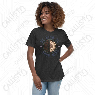 Women’s Be Kind to Your Mind Relaxed T-Shirt - Dark Grey Heather / S