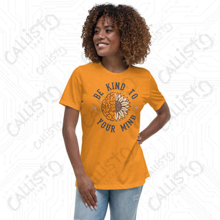 Women’s Be Kind to Your Mind Relaxed T-Shirt - Heather Marmalade / S