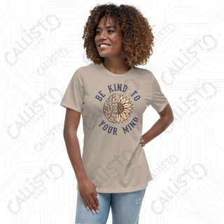 Women’s Be Kind to Your Mind Relaxed T-Shirt - Heather Stone / S