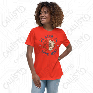 Women’s Be Kind to Your Mind Relaxed T-Shirt - Poppy / S