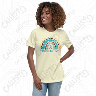 Women’s End the Stigma Mental Health Relaxed T-Shirt - Citron / S