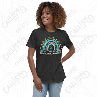 Women’s End the Stigma Mental Health Relaxed T-Shirt - Dark Grey Heather / S