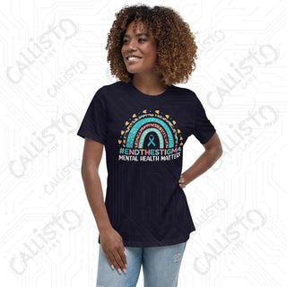 Women’s End the Stigma Mental Health Relaxed T-Shirt - Navy / S