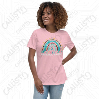 Women’s End the Stigma Mental Health Relaxed T-Shirt - Pink / S