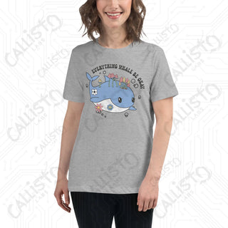 Women’s Everything Whale Be OK Relaxed T-Shirt - Athletic Heather / S