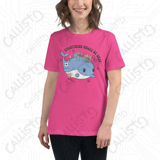 Women’s Everything Whale Be OK Relaxed T-Shirt - Berry / S