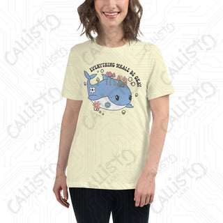 Women’s Everything Whale Be OK Relaxed T-Shirt - Citron / S