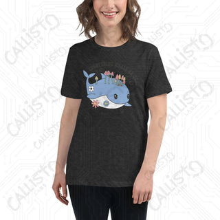 Women’s Everything Whale Be OK Relaxed T-Shirt - Dark Grey Heather / S