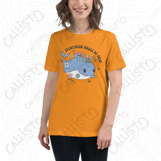 Women’s Everything Whale Be OK Relaxed T-Shirt - Heather Marmalade / S