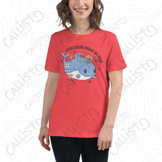 Women’s Everything Whale Be OK Relaxed T-Shirt - Heather Red / S