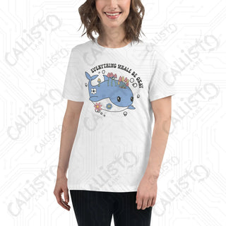 Women’s Everything Whale Be OK Relaxed T-Shirt - White / S