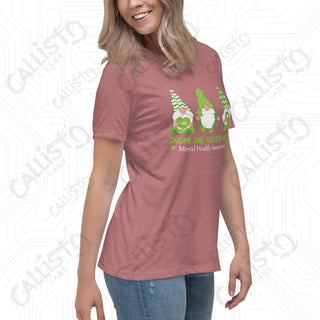 Women’s Gnome One Fights Alone Mental Health Relaxed T-Shirt