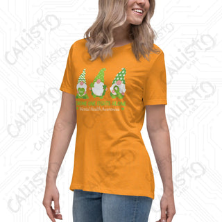 Women’s Gnome One Fights Alone Mental Health Relaxed T-Shirt