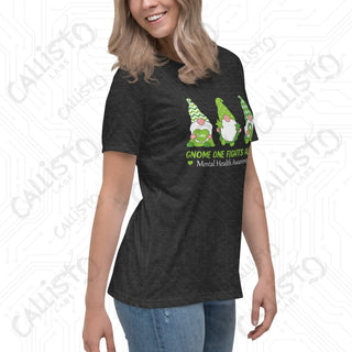 Women’s Gnome One Fights Alone Mental Health Relaxed T-Shirt