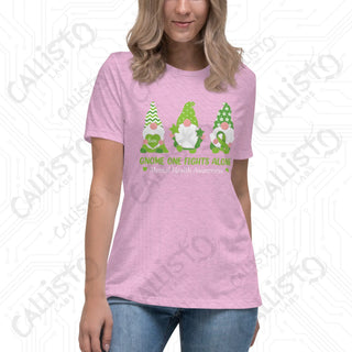 Women’s Gnome One Fights Alone Mental Health Relaxed T-Shirt - Heather Prism Lilac / S