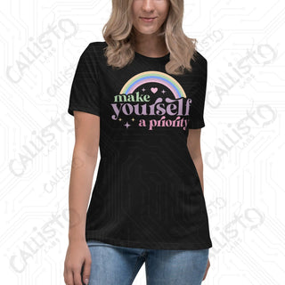 Women’s Make Yourself a Priority Relaxed T-Shirt - Black / S